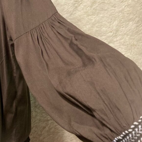 Boho embroidered JACKET COVERUP Weekend by Suzanne Betro olive black white - Picture 5 of 9